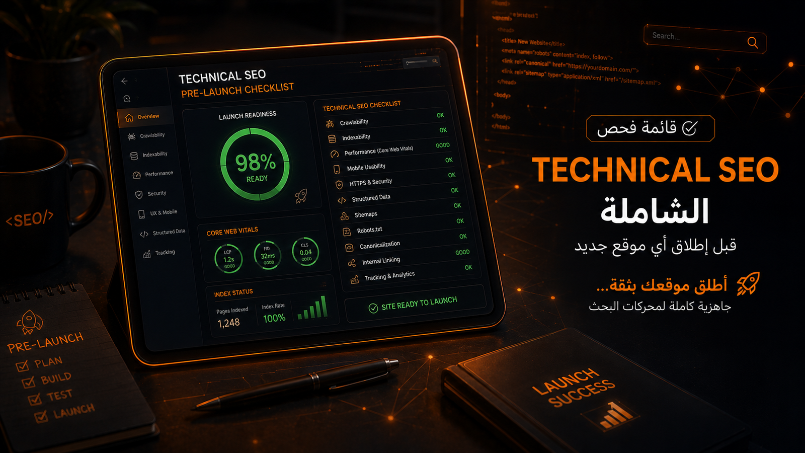 قائمة فحص Technical SEO قبل إطلاق أي موقع جديد