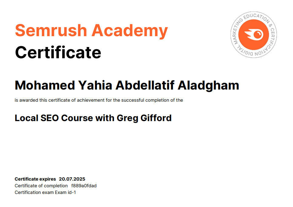 Certificate
