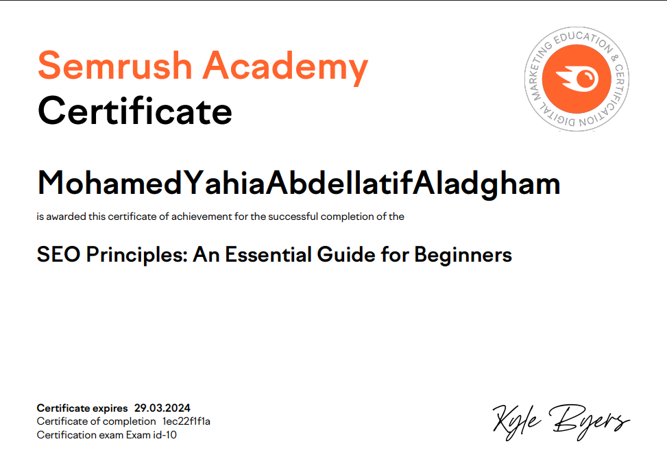 Certificate